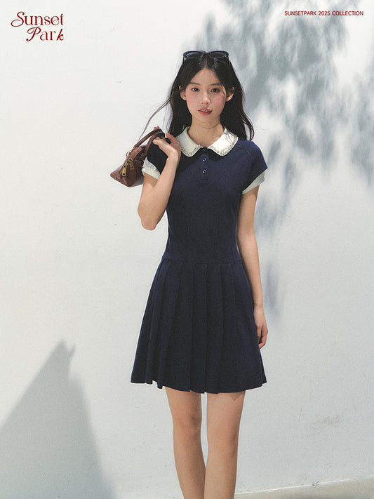 Sparkling Collared Fitted Polo Dress