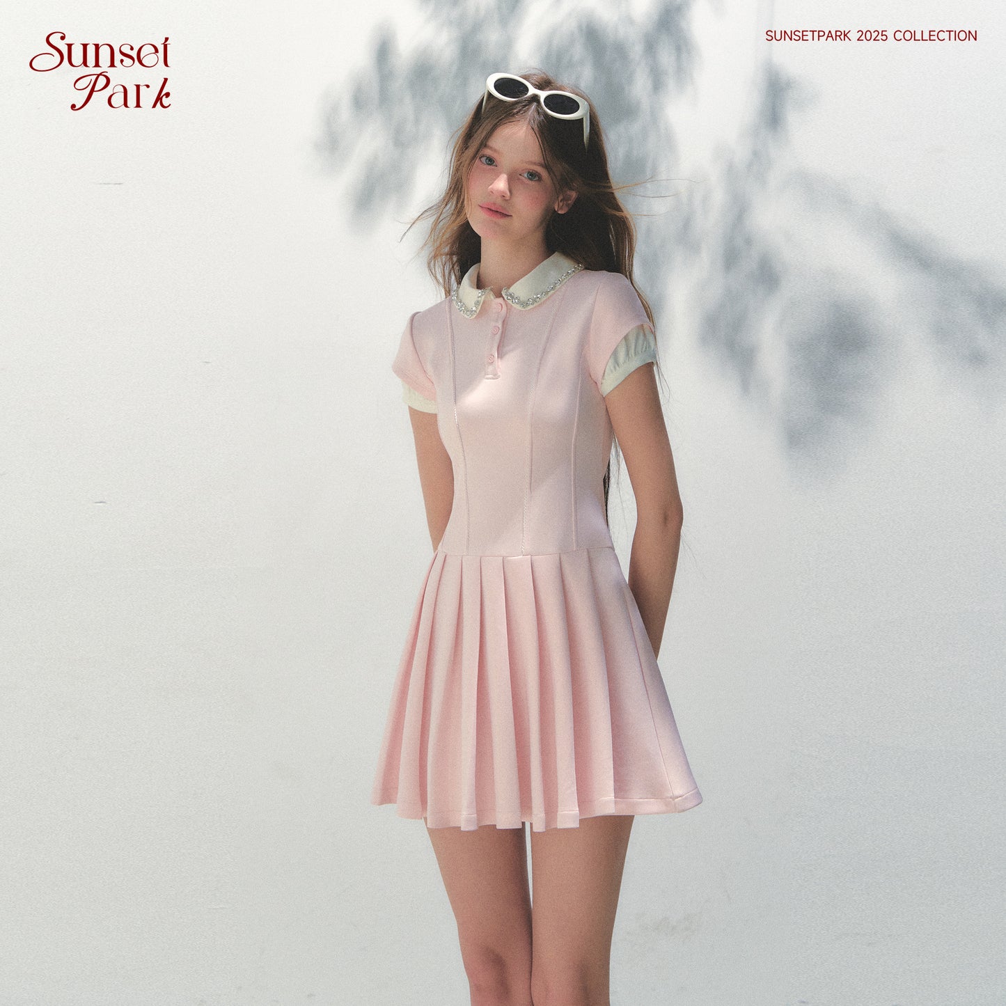 Sparkling Collared Fitted Polo Dress