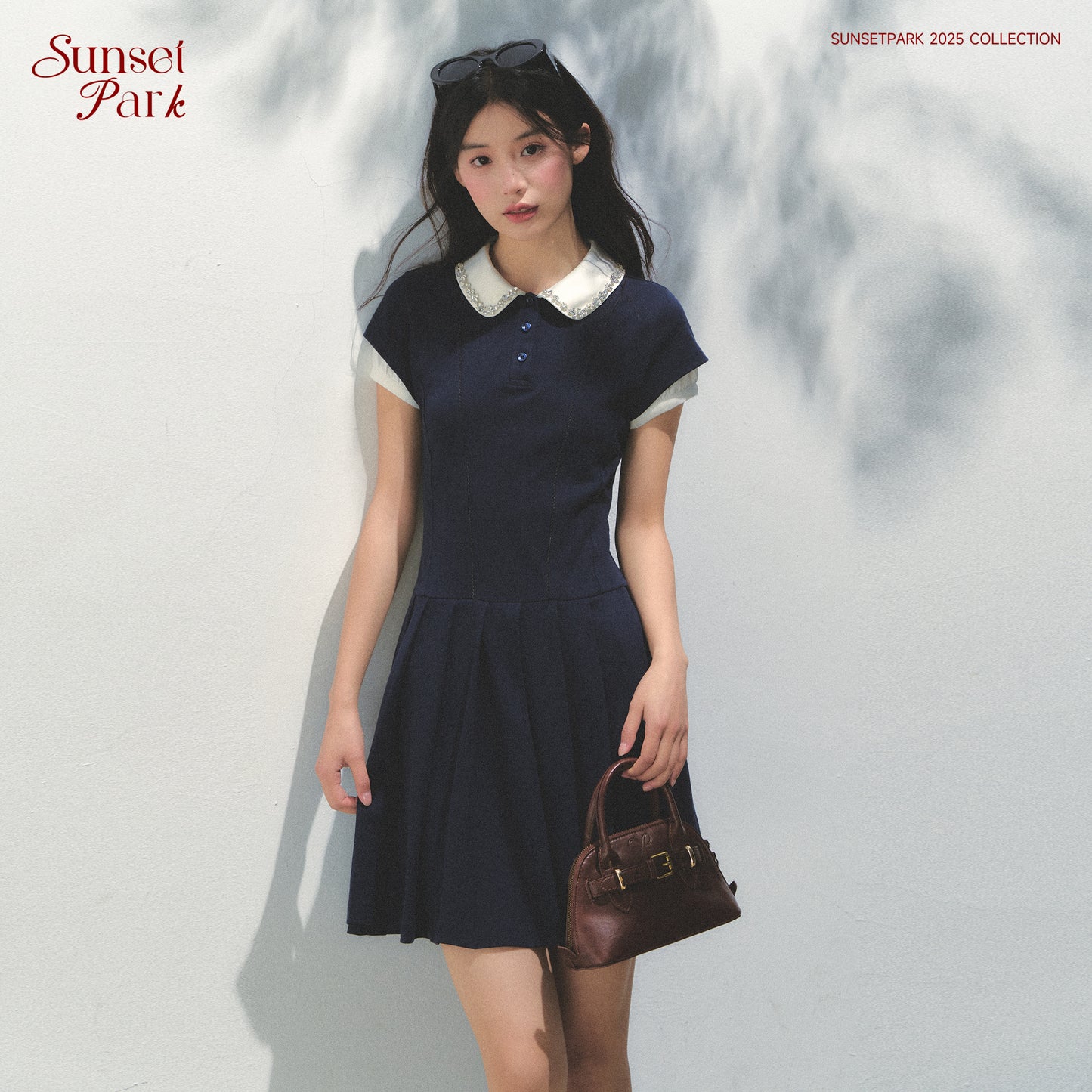 Sparkling Collared Fitted Polo Dress