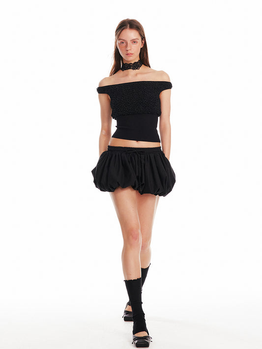 Bubble Hem Micro Shorts