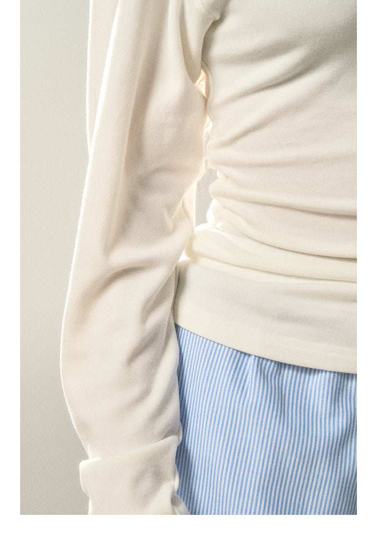 Off-Shoulder Lace-Trimmed Fitted Top