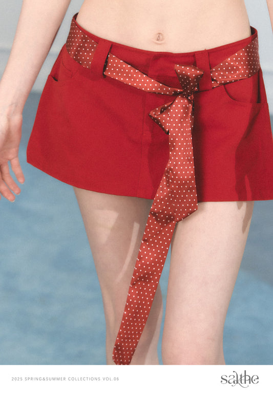 Skinny Polka Dot Ribbon Scarf