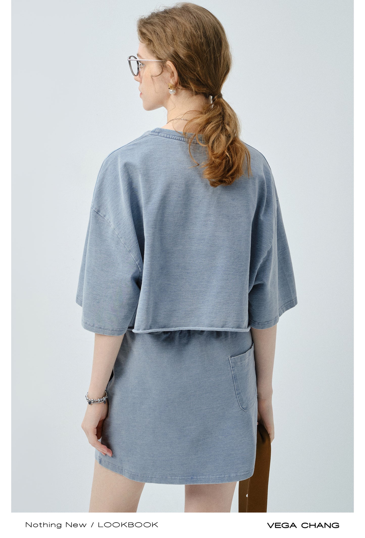 Washed Cotton Tee, Drawstring Skirt And Tank Top