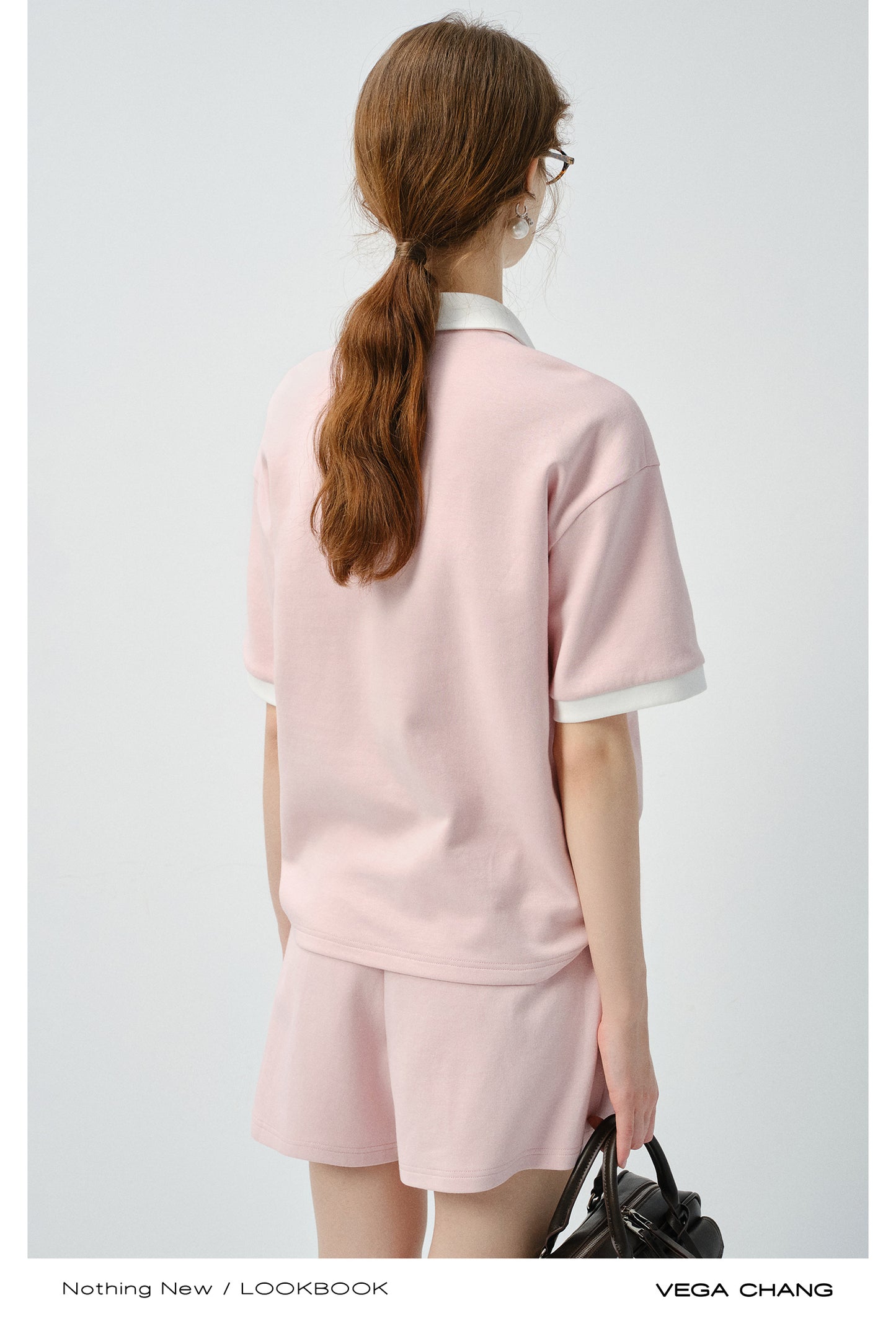 Embroidered Polo Shirt And Shorts Outfit