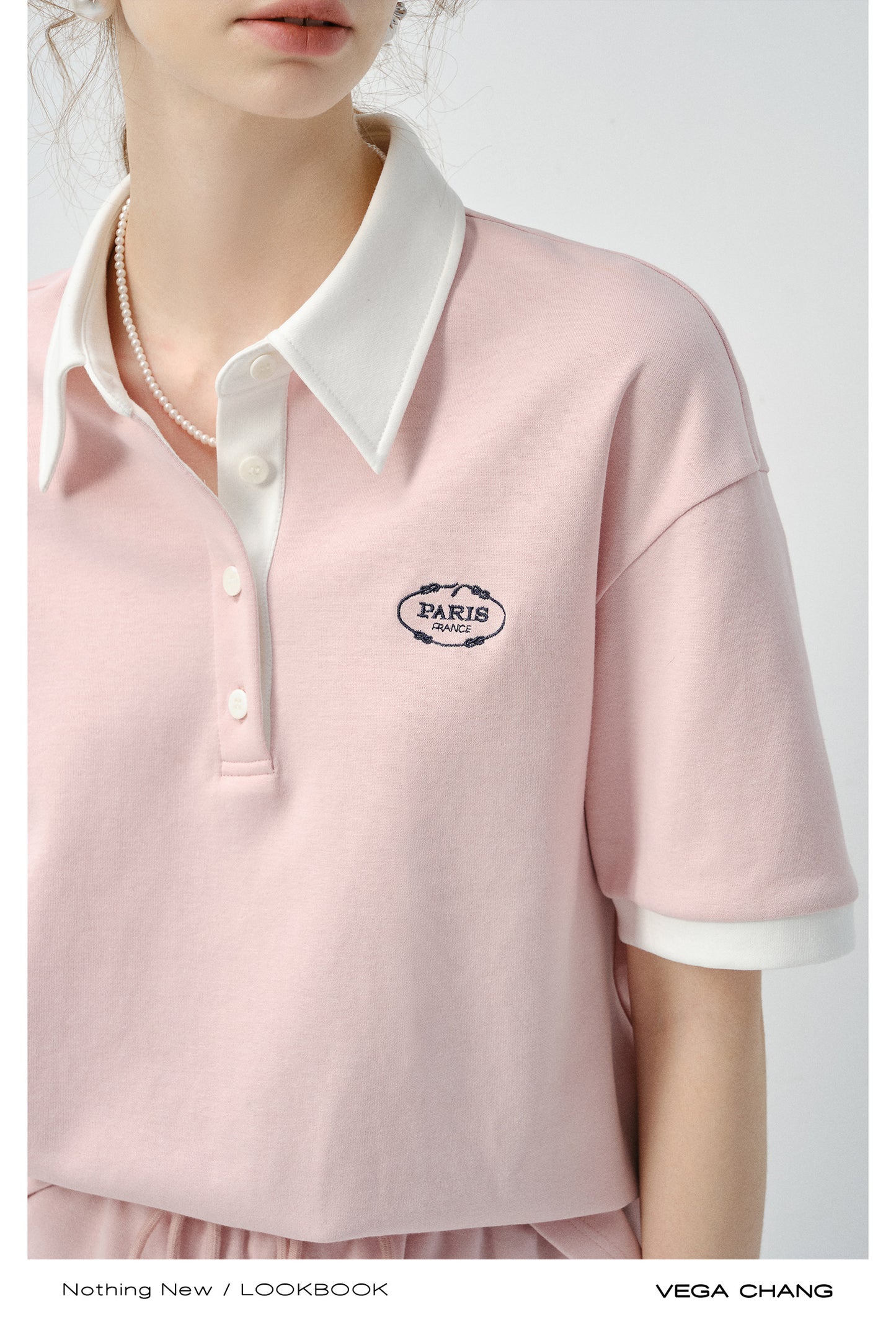 Embroidered Polo Shirt And Shorts Outfit