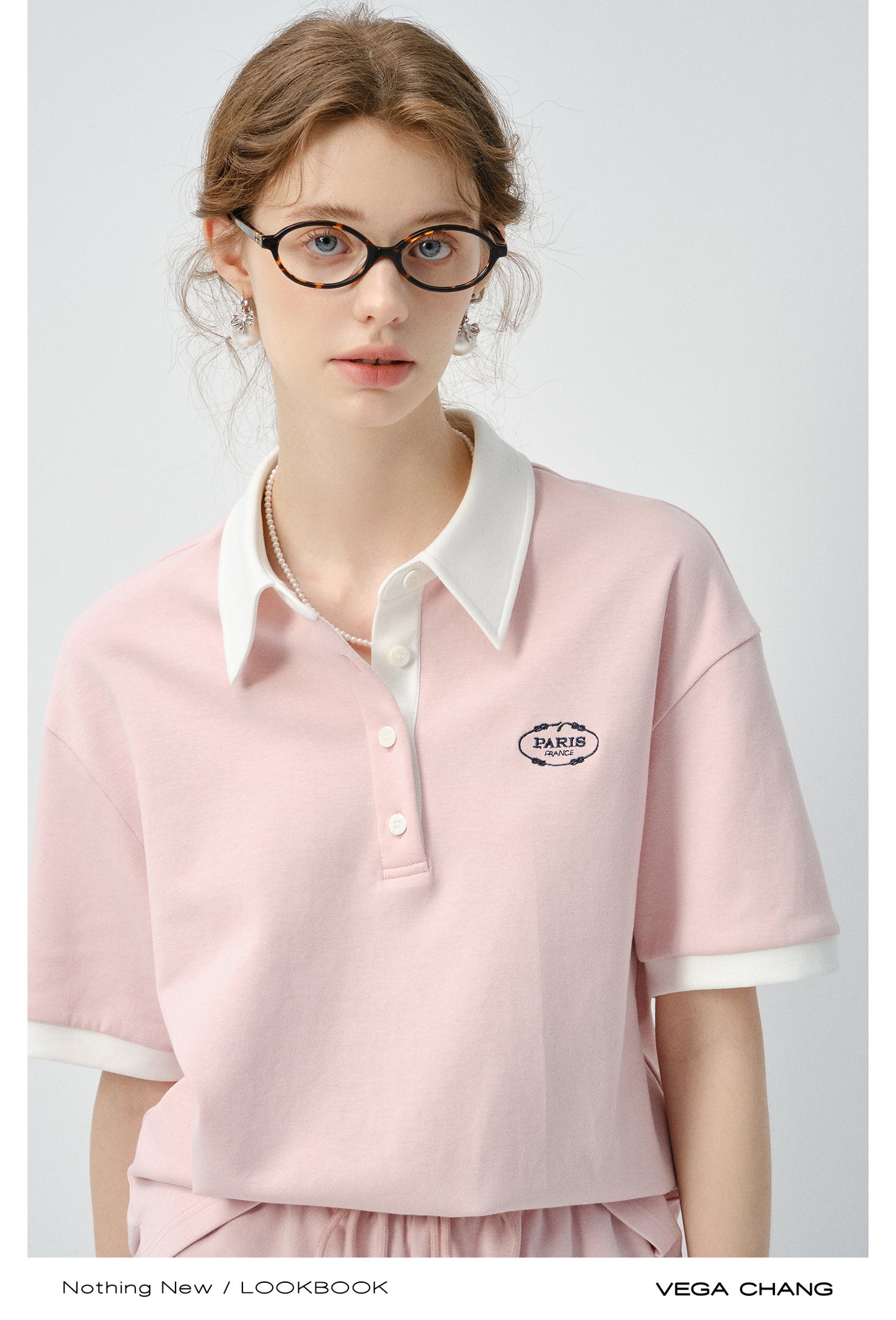 Embroidered Polo Shirt And Shorts Outfit