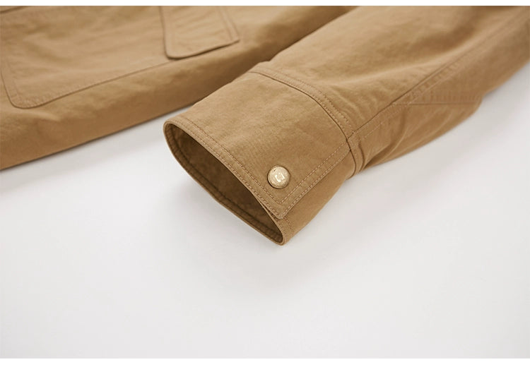 Cotton Blend Faux Fur Trim Quilted Lined Coat