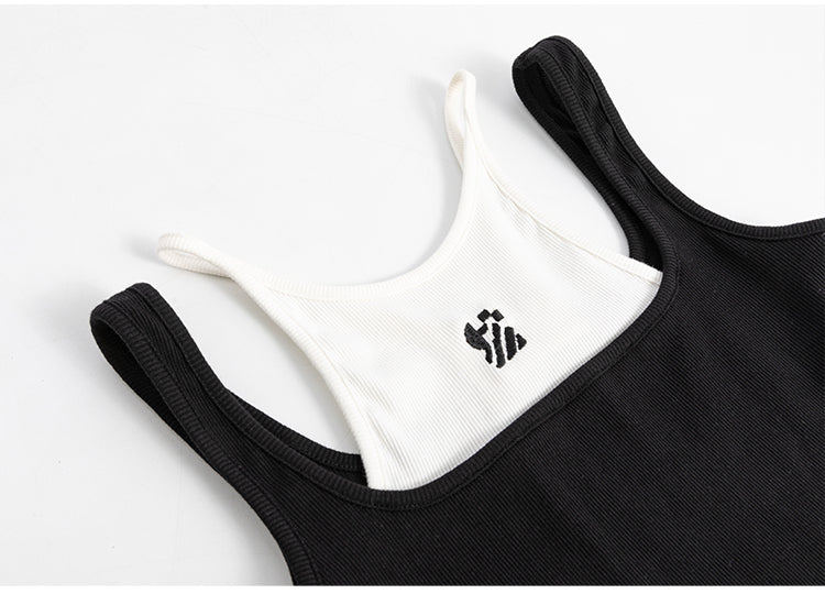 2-In-1 Sleeveless Top & Micro Mini Skirt