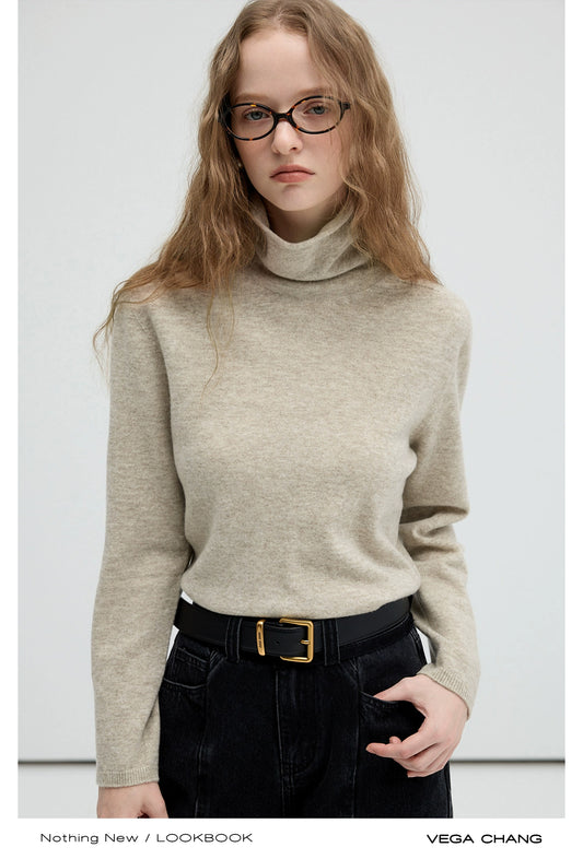 Wool Sweater With Crew, Mock, Turtleneck Options