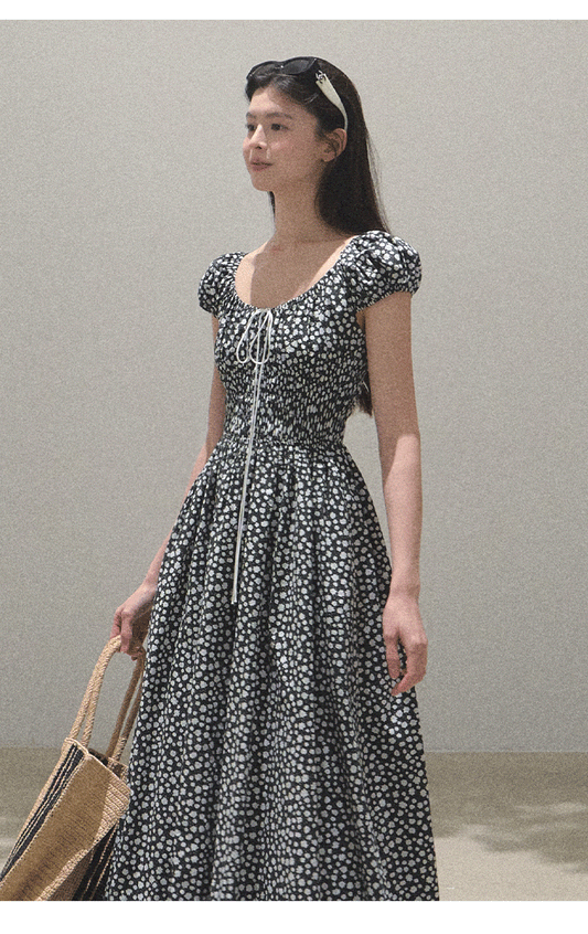 Puff Sleeve Smocked Dress In Short And Long