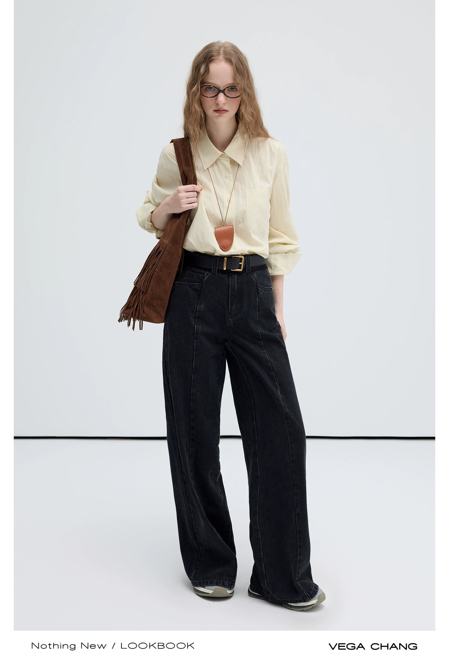 Wrinkled Texture Loose Fit Longline Color Shirt