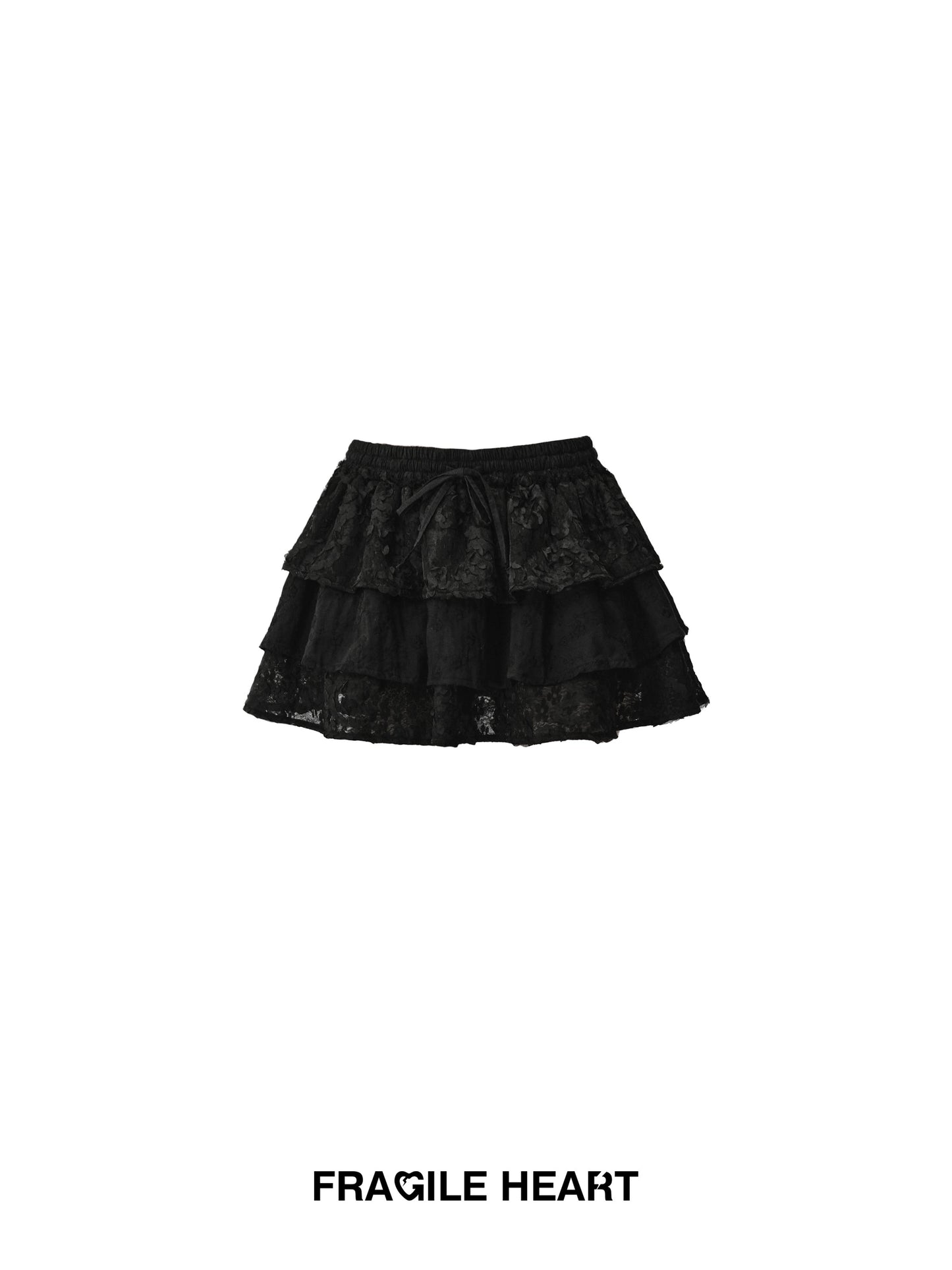 Multi-Layered Ruffle Lace Skirt