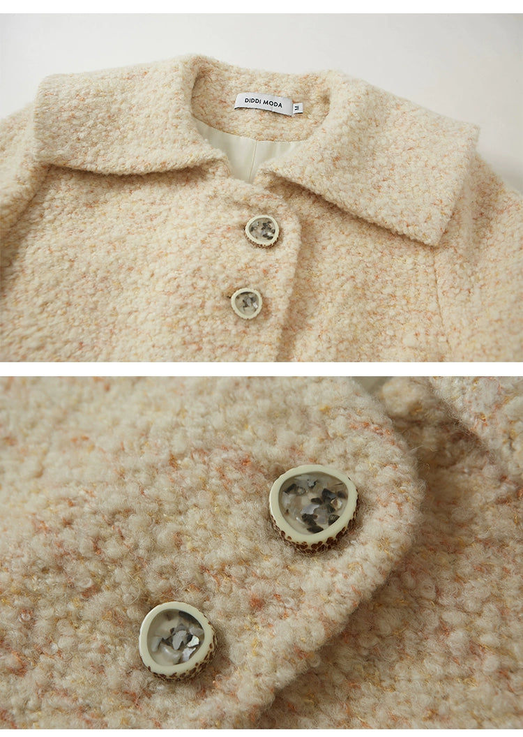 Sailor Collar Coat With Distinctive Placket