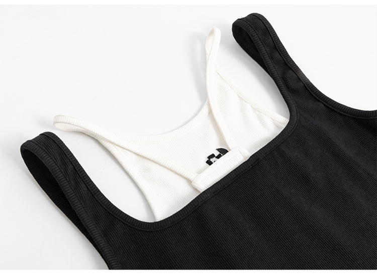 2-In-1 Sleeveless Top & Micro Mini Skirt