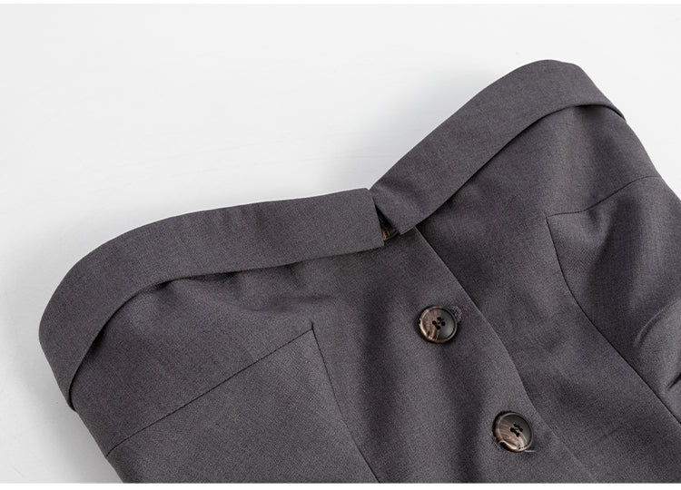 Chic Shirred Tube Top / Off-Shoulder Top