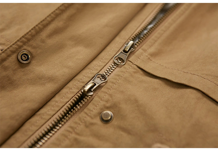 Cotton Blend Faux Fur Trim Quilted Lined Coat