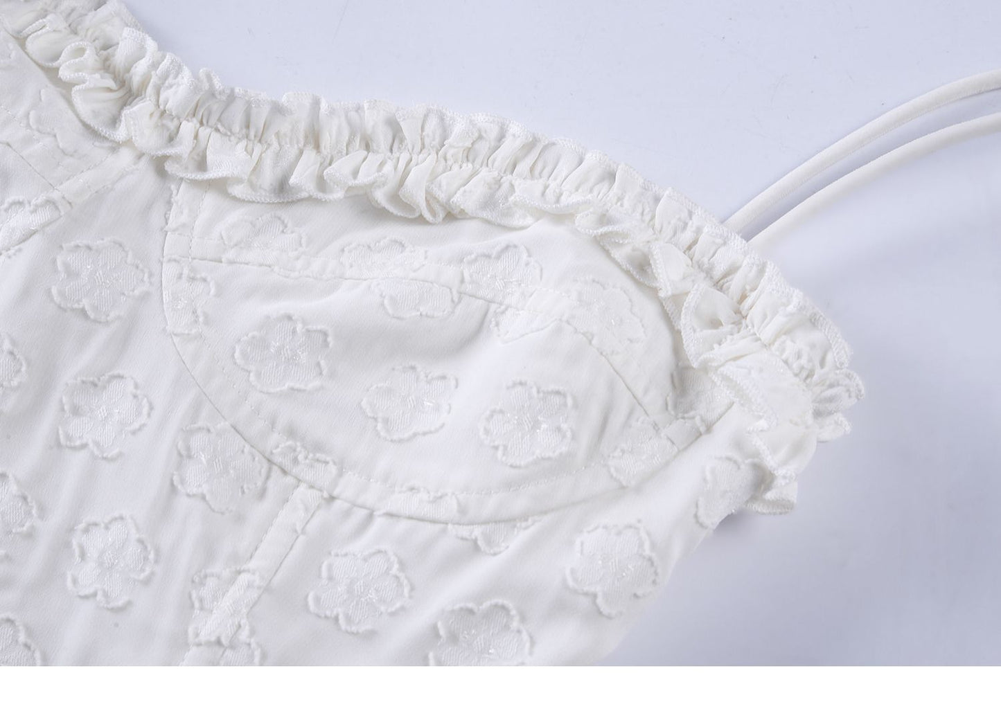 Jacquard Floral Camisole Top And Draped Skirt