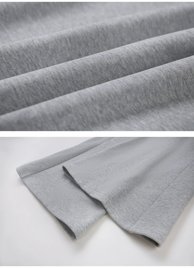 Mitten Pocket Hoodie With Removable Fur / Flared Pants