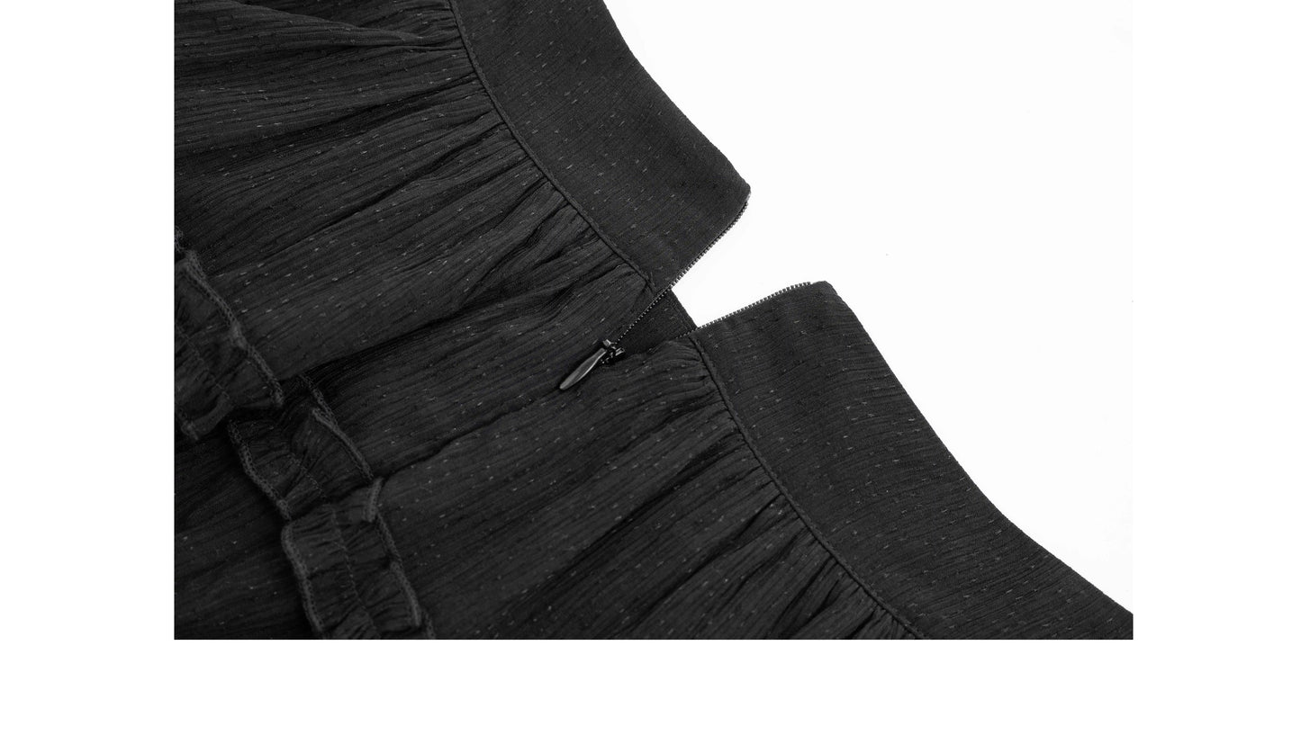 Tutu-Style Low-Rise Crepe Mini Skirt