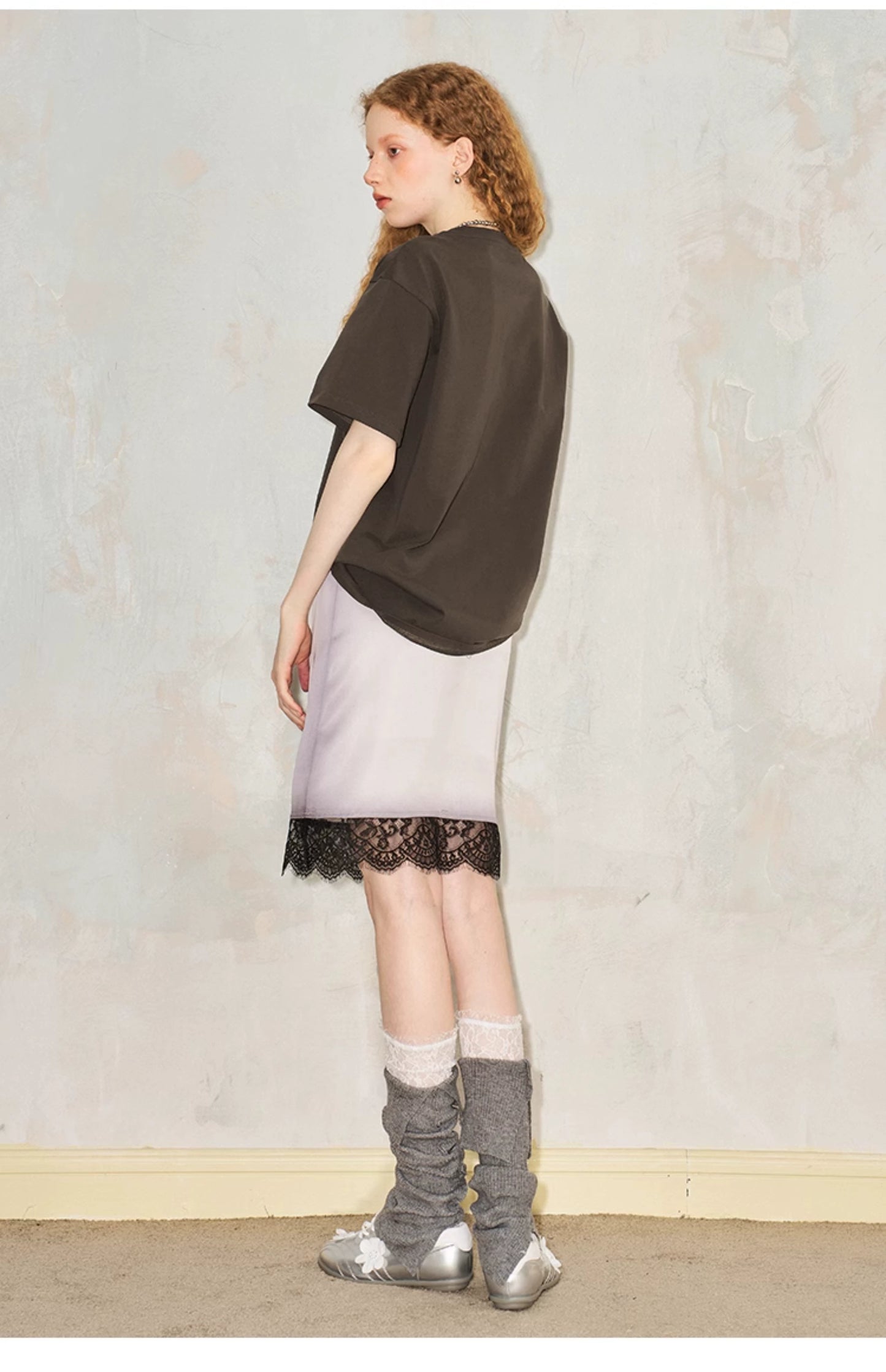Bow Sequin Embroidery Loose Round Neck Short-sleeved T-shirt