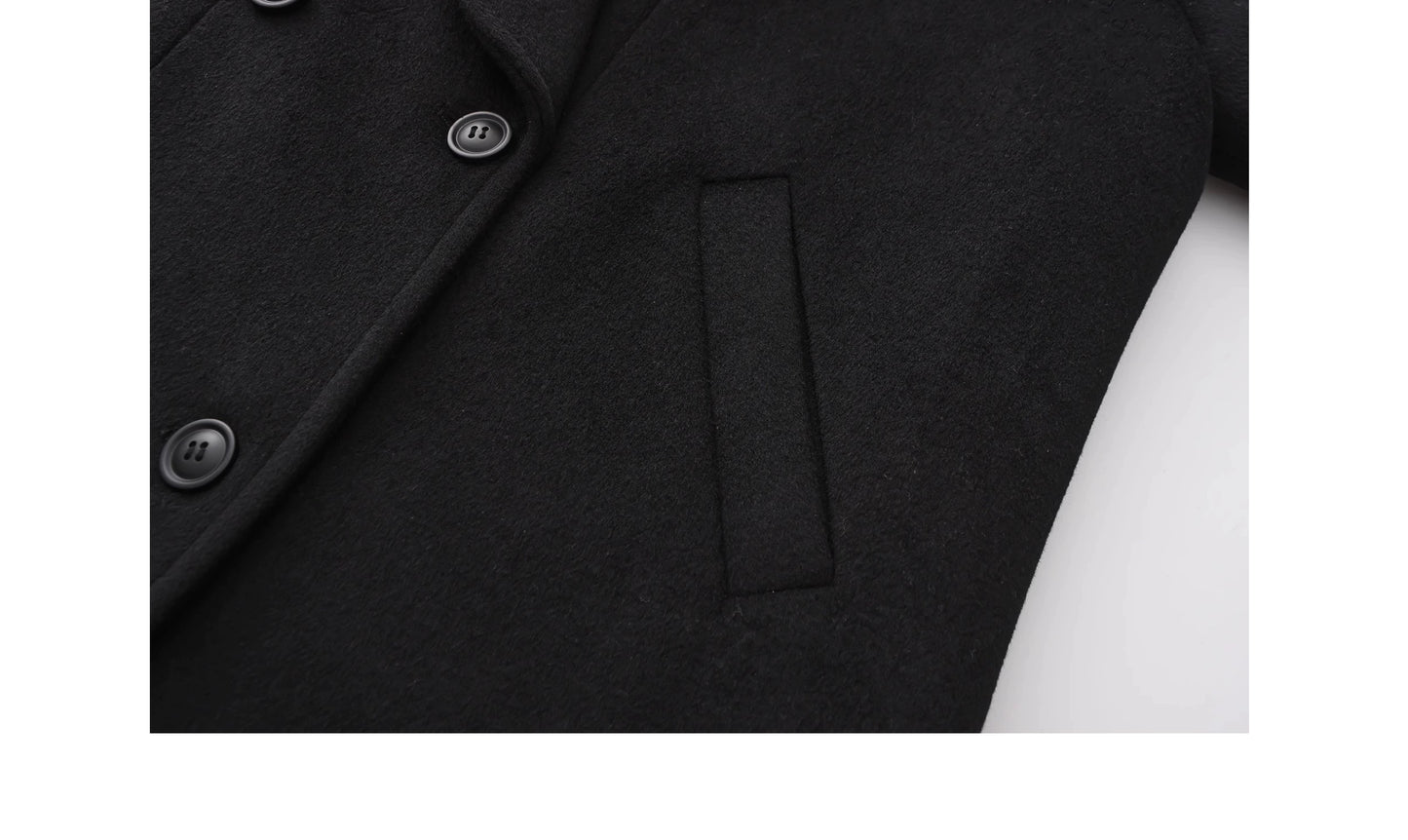 Classic Shawl Lapel Wool Blend Long Coat