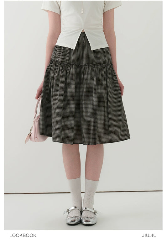 2-Tier Gathered Flare Skirt In 3 Variations