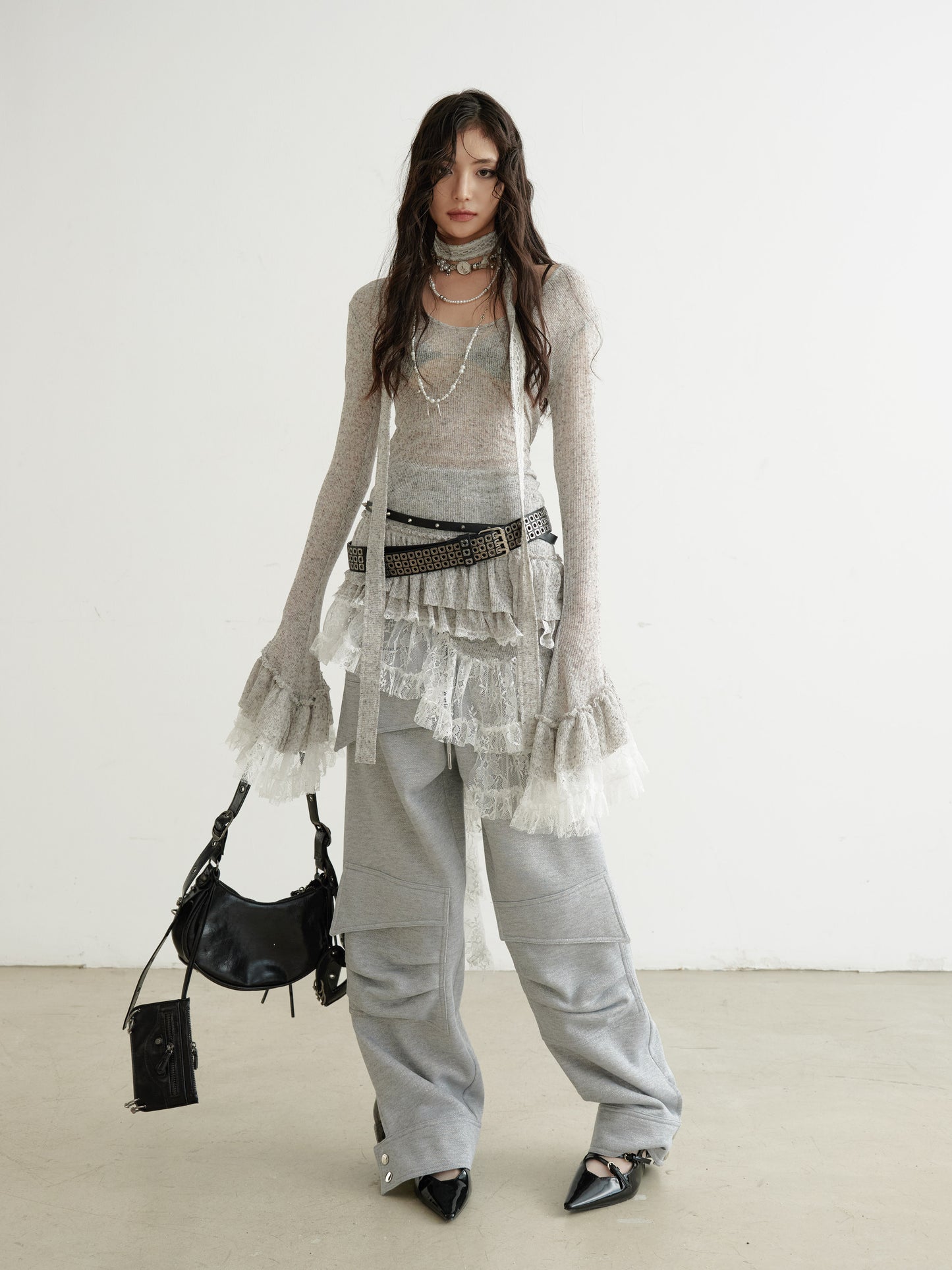 Versatile 3D Gathered Pocket Sweatpants