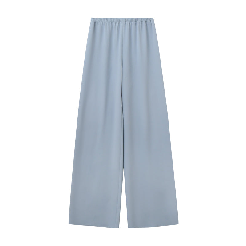 Lightweight Airy Pants With Elastic Waistband