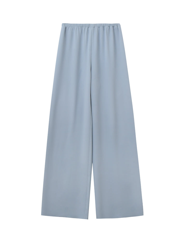 Lightweight Airy Pants With Elastic Waistband