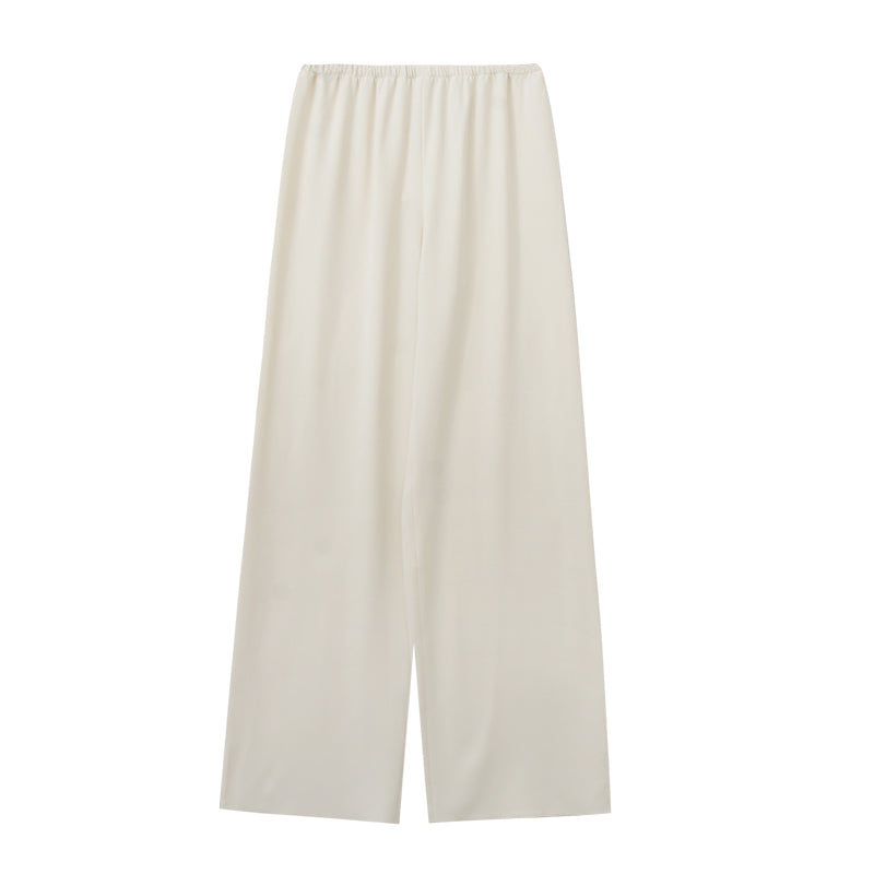 Lightweight Airy Pants With Elastic Waistband