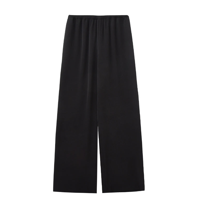 Lightweight Airy Pants With Elastic Waistband