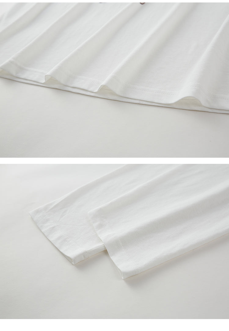 Oversized Flying Swallow Print T-Shirt