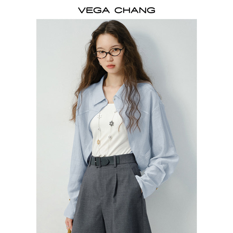 Textured Open-Front Shirt