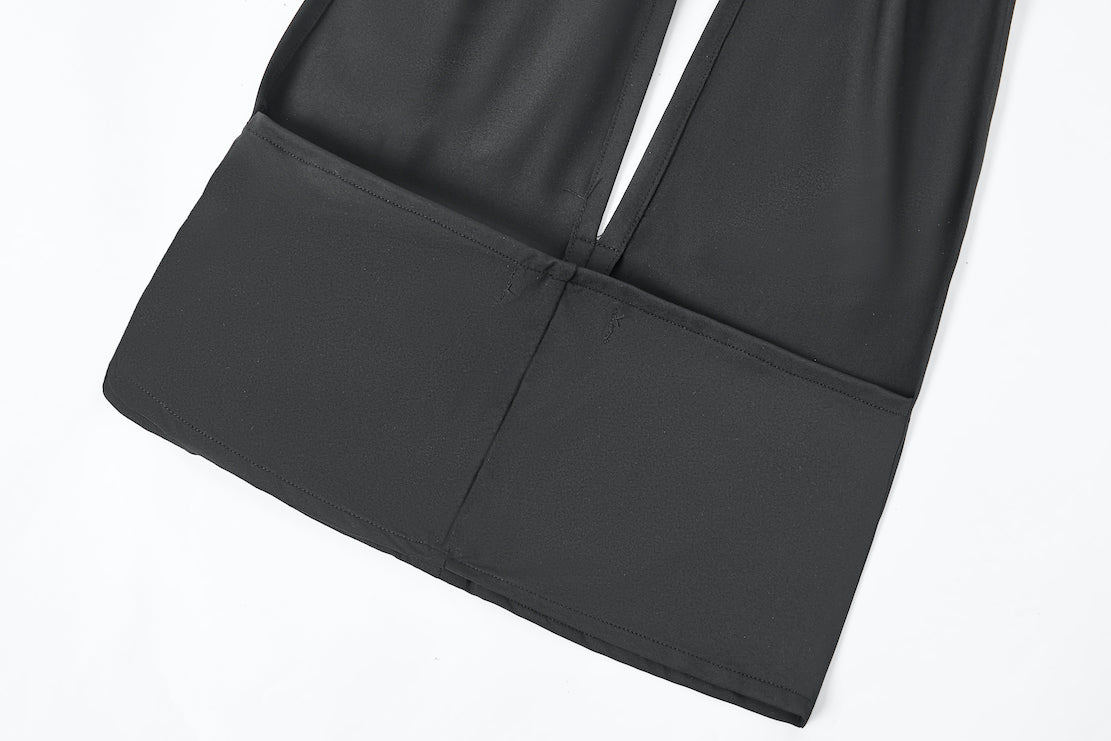 Open-Back Sleeveless Top With Rose Accent