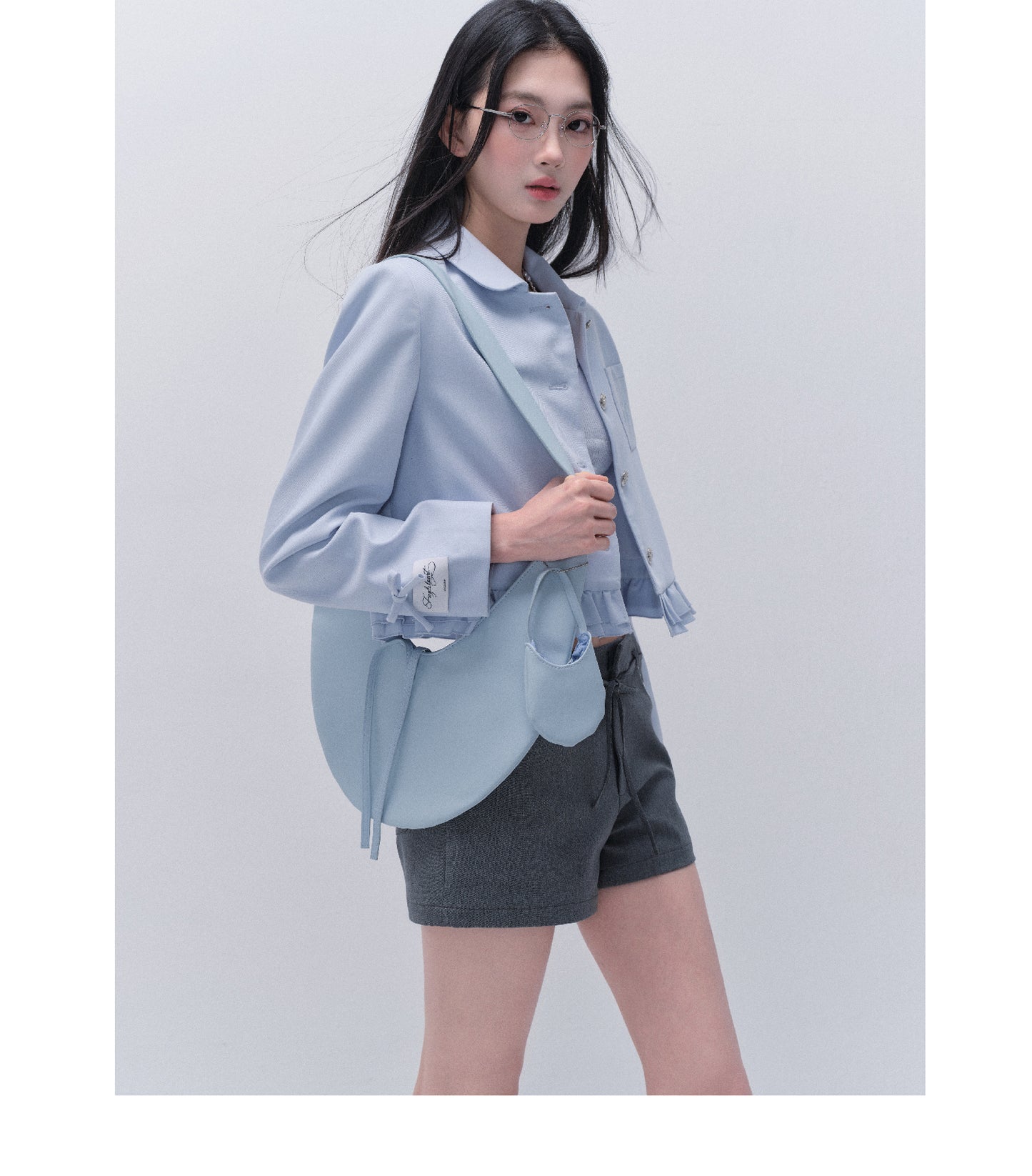 Peter Pan Collar Embroidered Cropped Jacket