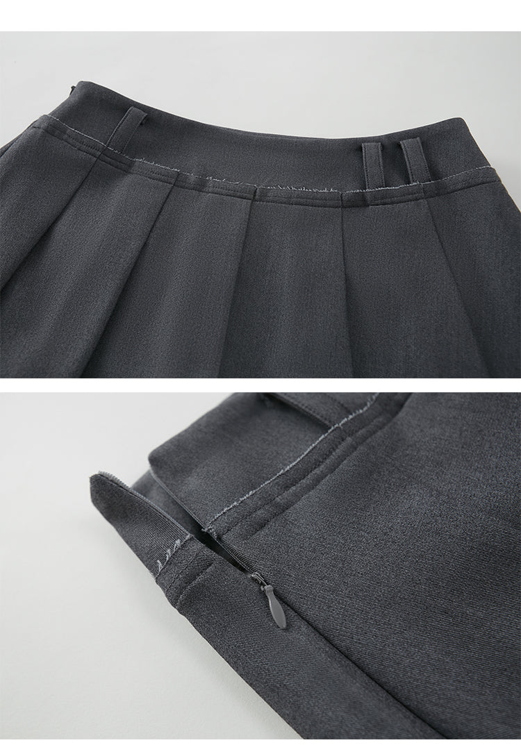 Pleated Mini Skort With Inner Shorts