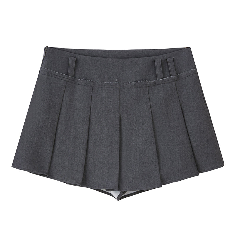 Pleated Mini Skort With Inner Shorts
