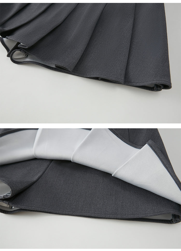 Pleated Mini Skort With Inner Shorts