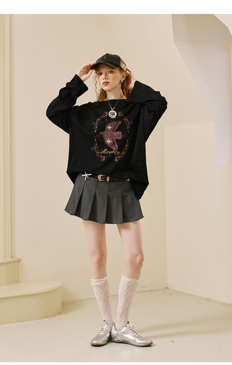 Pleated Mini Skort With Inner Shorts