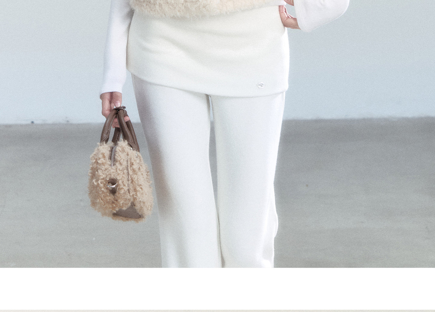 Comfortable Overlay Flared Trousers