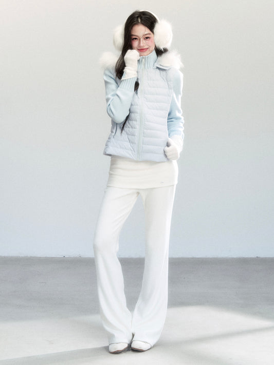 Comfortable Overlay Flared Trousers