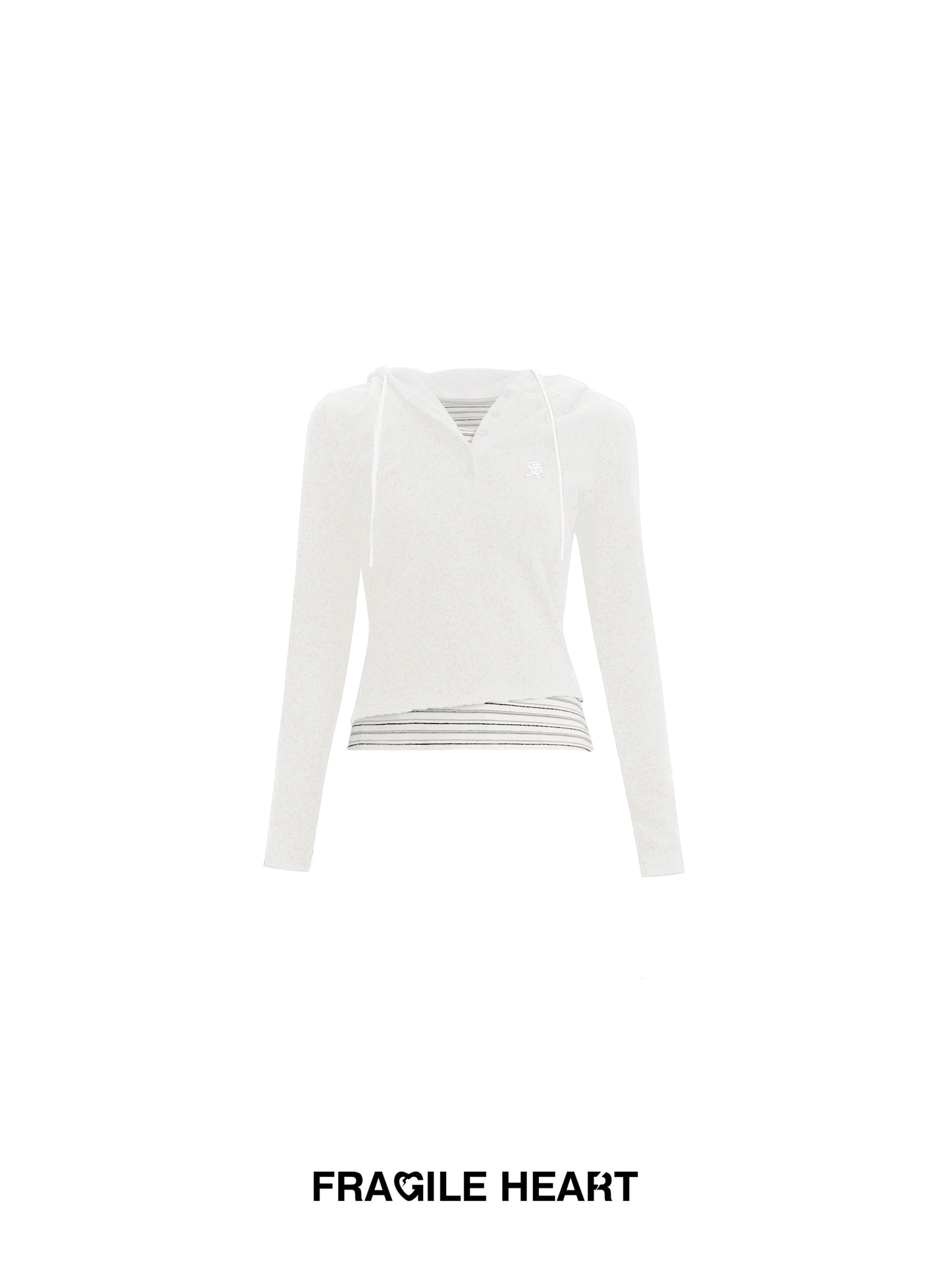 Slim Fit Faux Layered Hooded Top and Pants