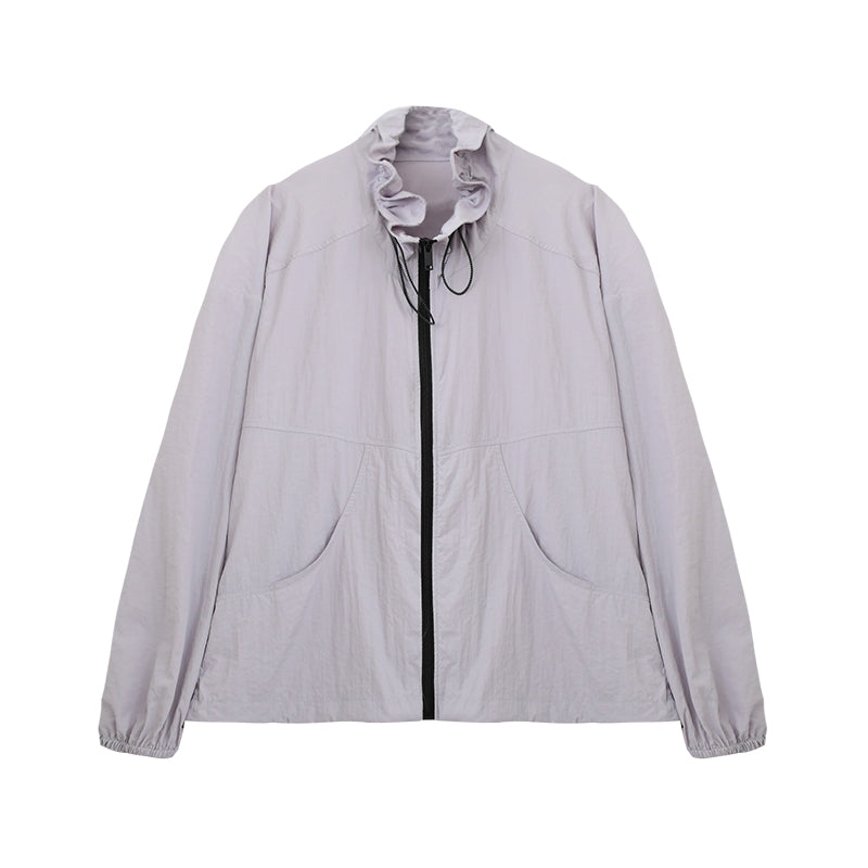 Nylon Drawstring Jacket And Matching Skirt