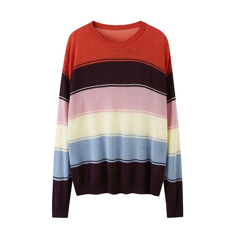 Oversized Multicolor Stripe Knit
