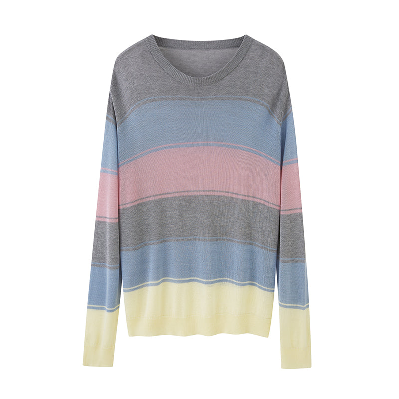 Oversized Multicolor Stripe Knit