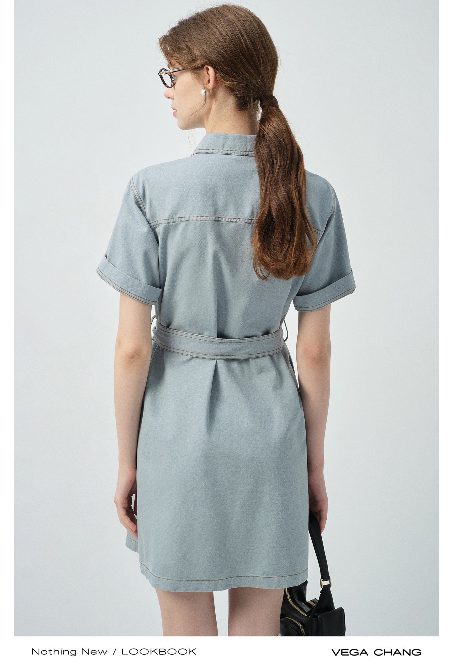 Belted Denim Shirt Dress
