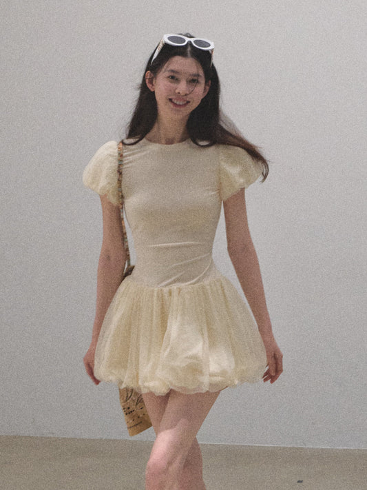 Lightweight Seersucker Bubble Dress