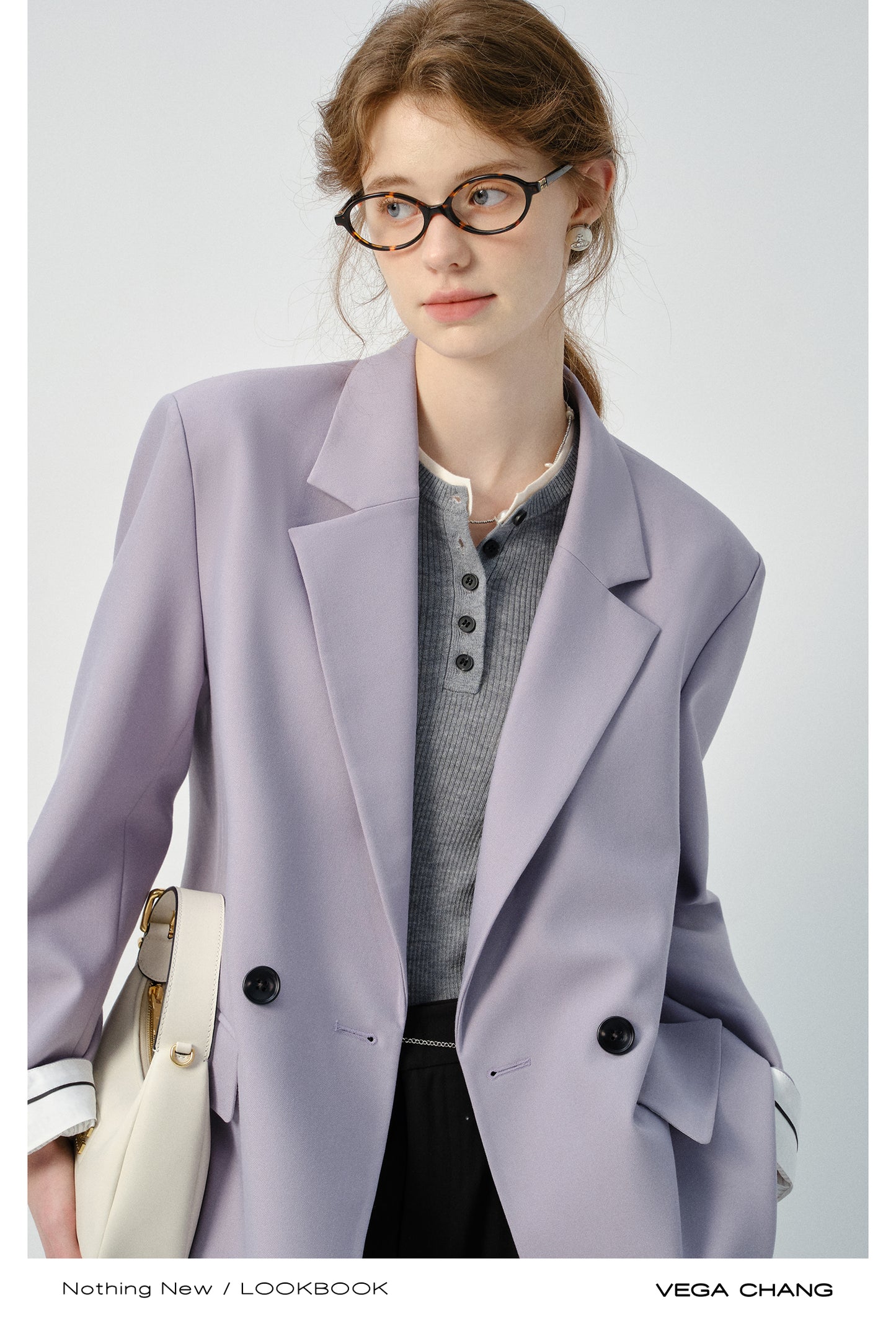 Double Breasted Striped Cuff Blazer