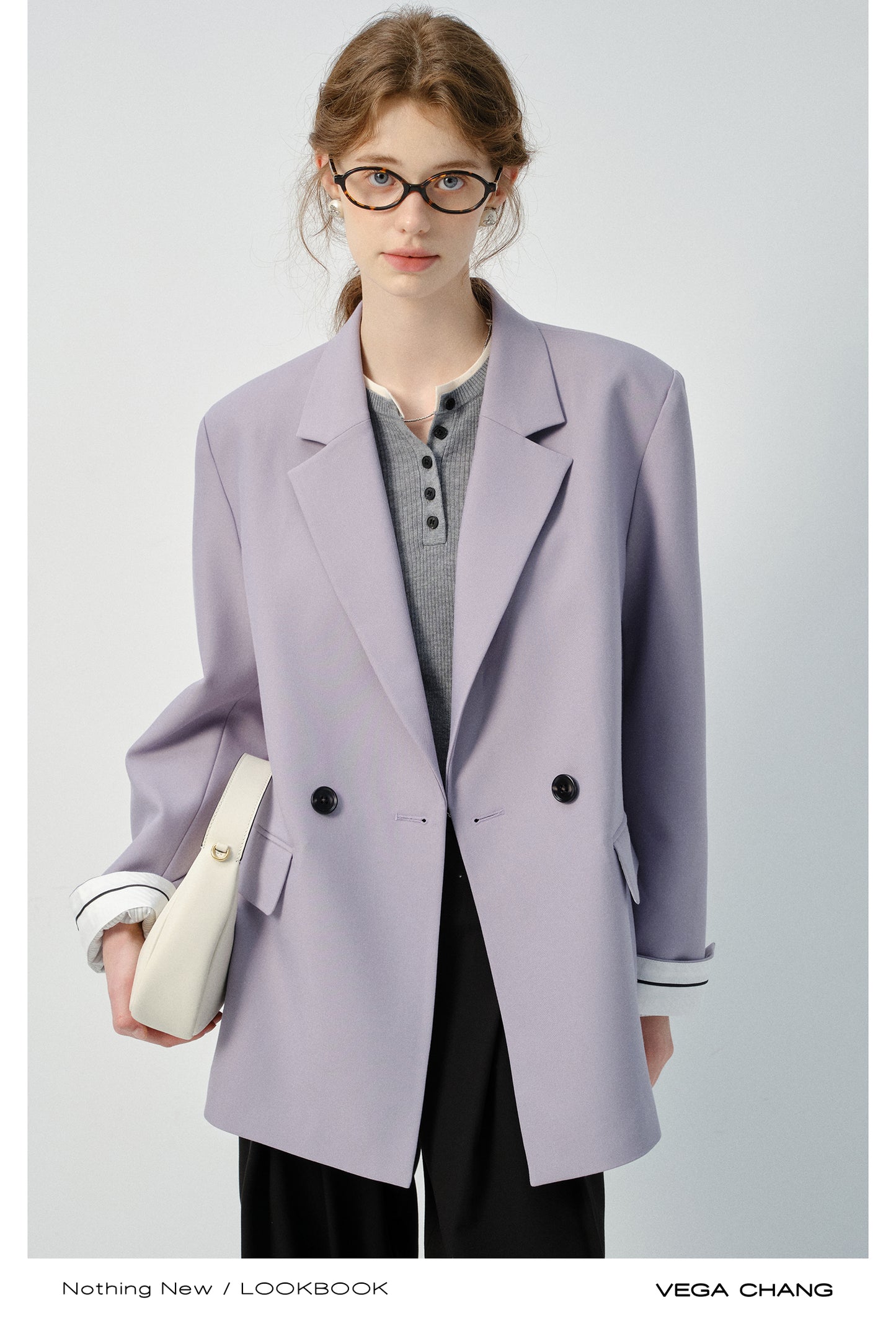 Double Breasted Striped Cuff Blazer
