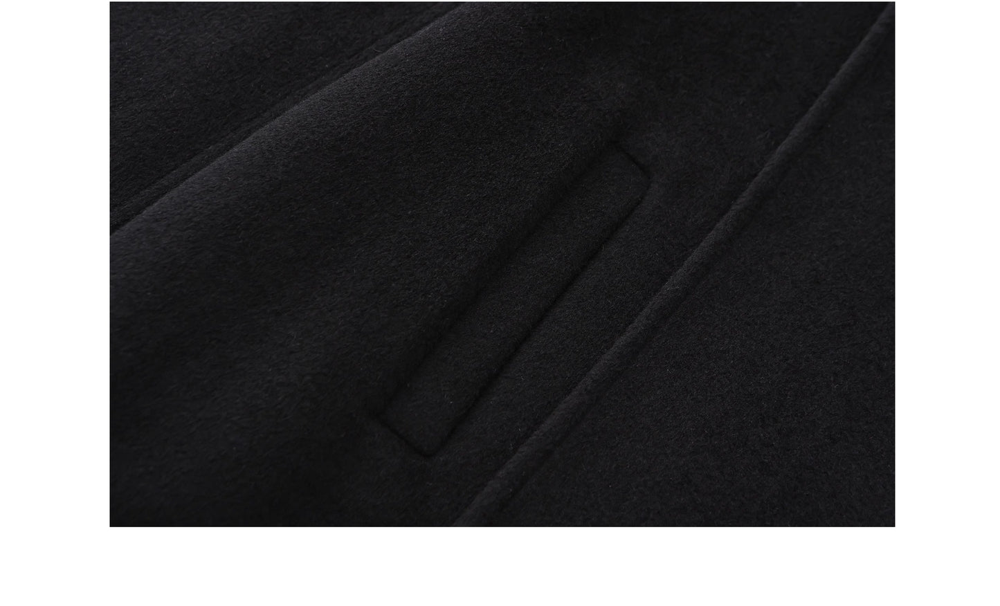 Double-Layered Wool Cape With Rose Buttons